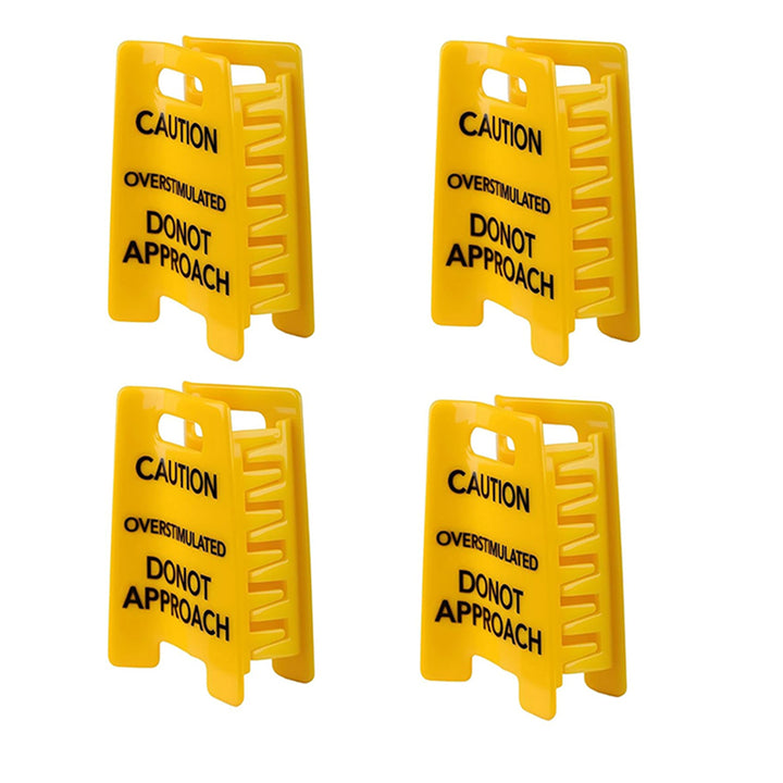 "Overstimulated" Warning Sign Novelty Hair Clip