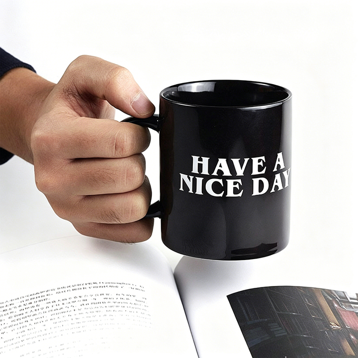 Creative Ceramic Mug with Middle Finger Design
