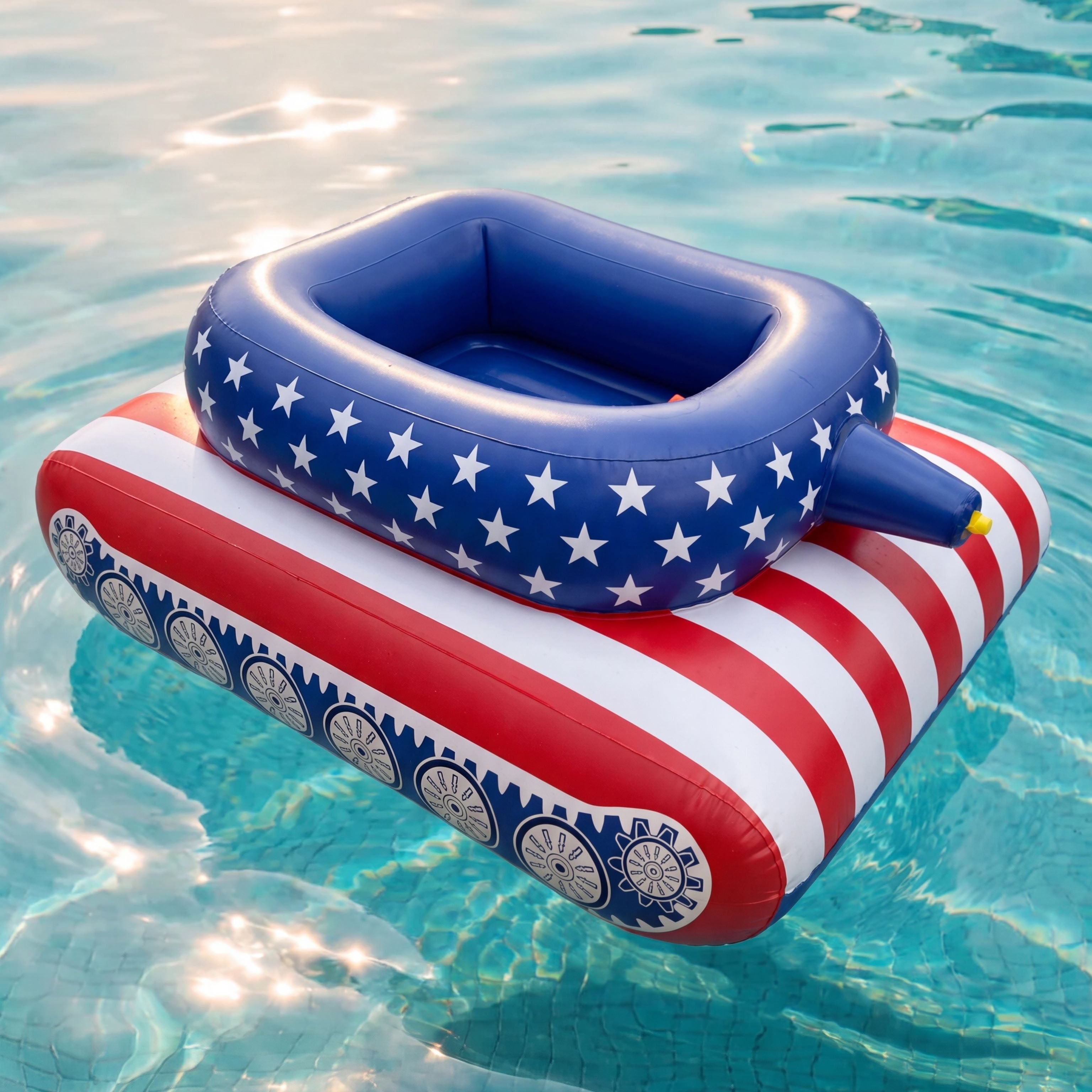 Water tank for inflatable water jet tank