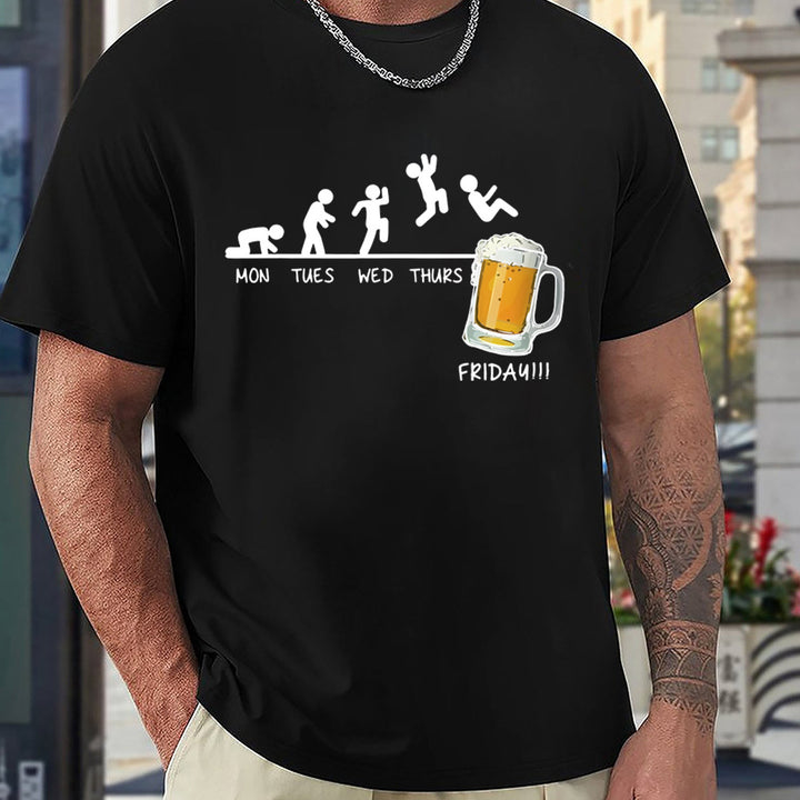 Funny short-sleeved shirts during beer time