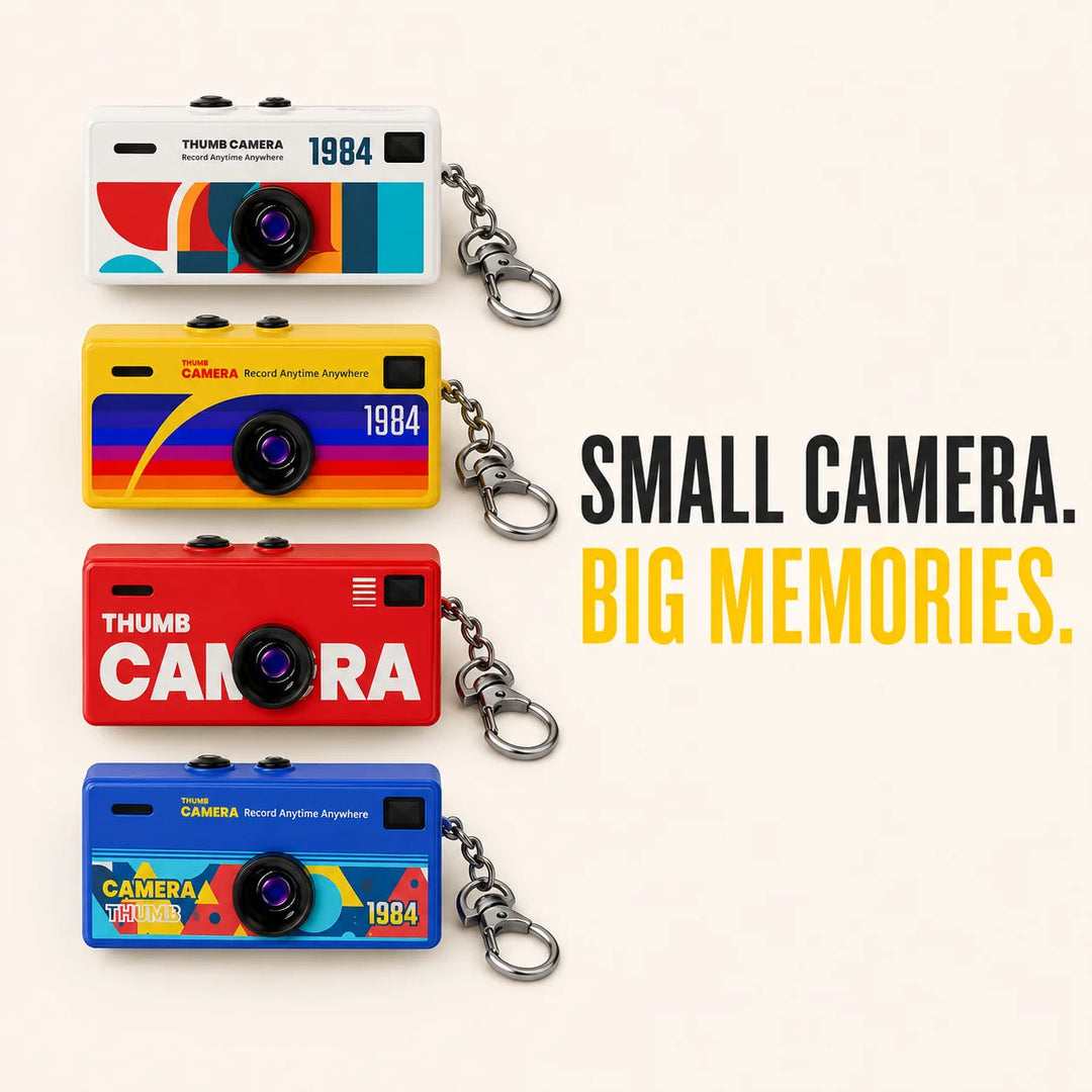 Retro thumb camera charm