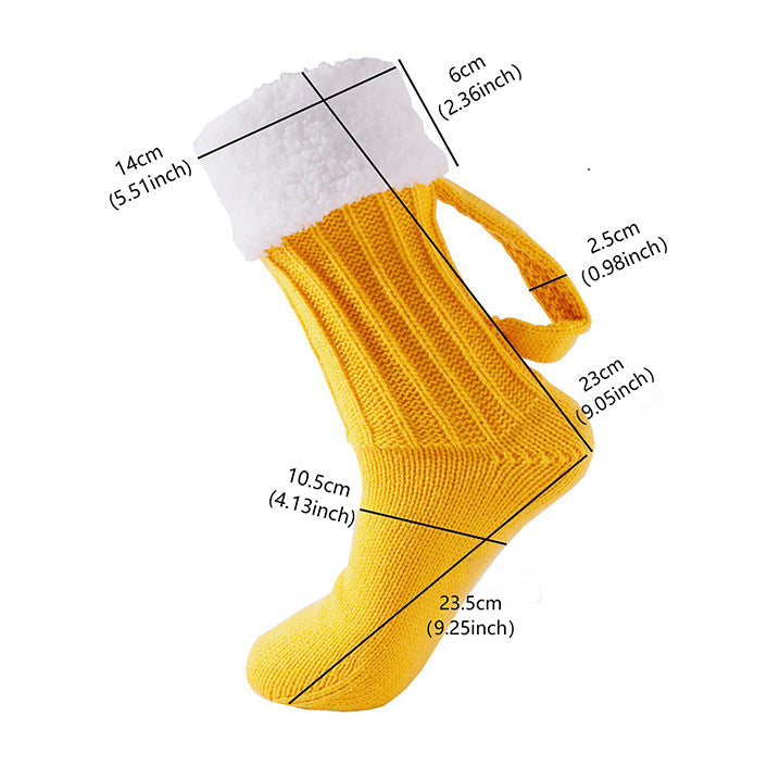 Chunky wool beer socks