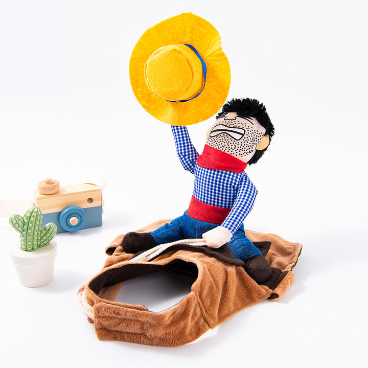 Funny Cowboy Rider Pet Clothes