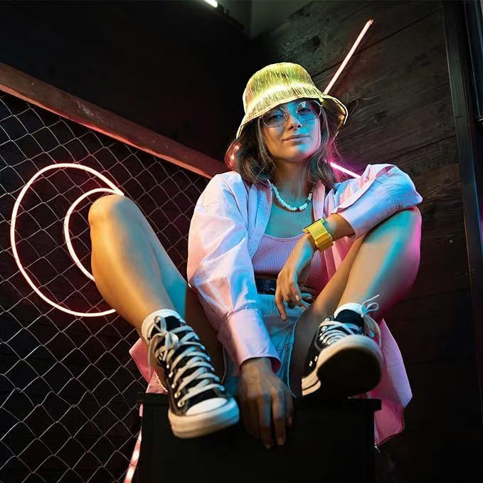 Cool glowing fisherman hat
