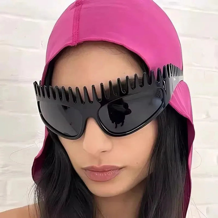 Spiky Comb Frame Y2K Party Sunglasses