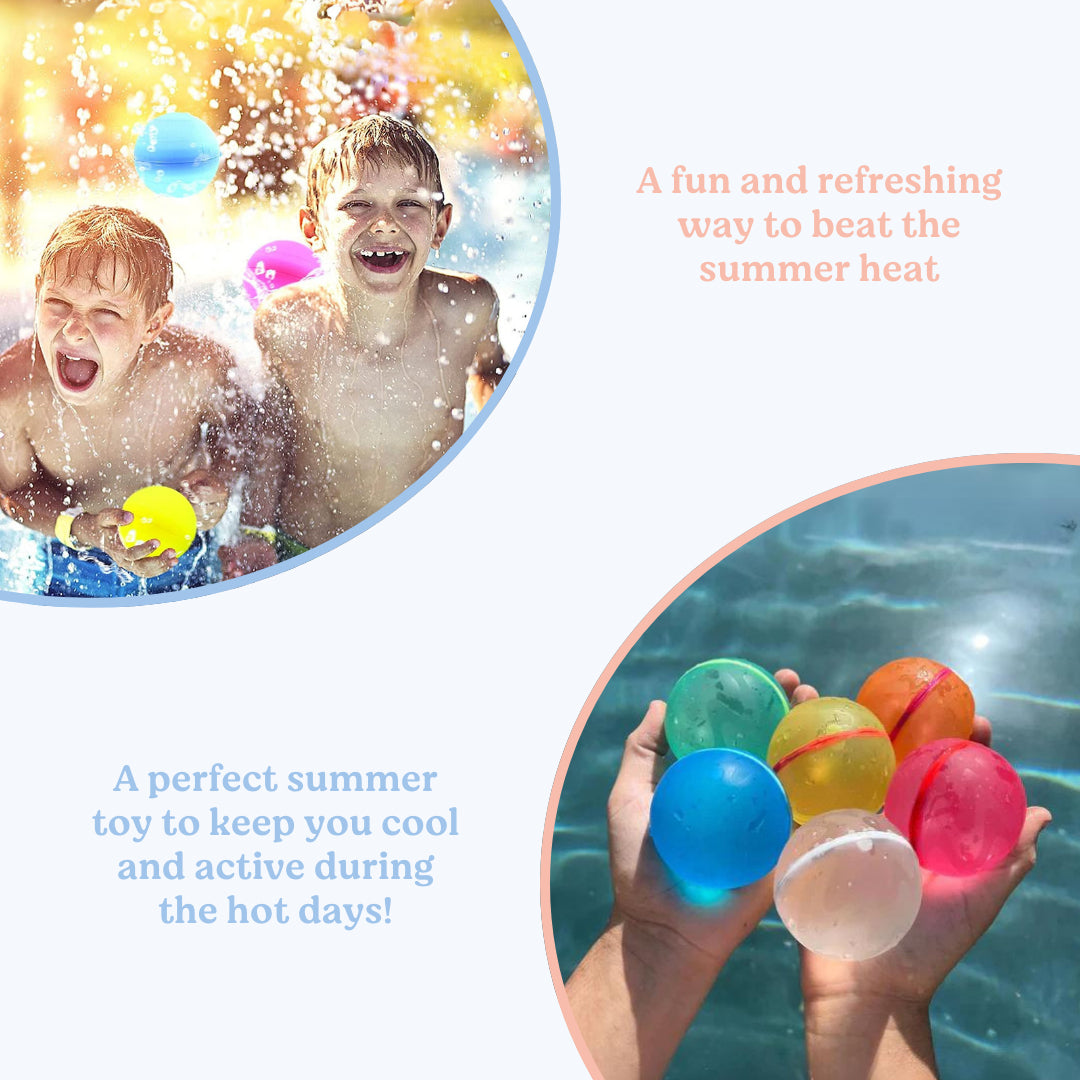 Silicone magnetic water balls