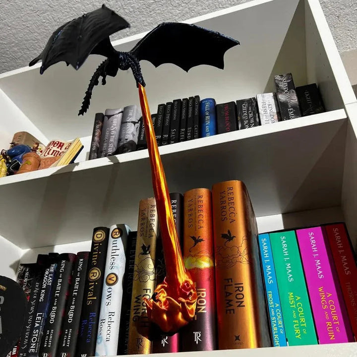 Dragon Flame Book Corner Bookshelf Decoration