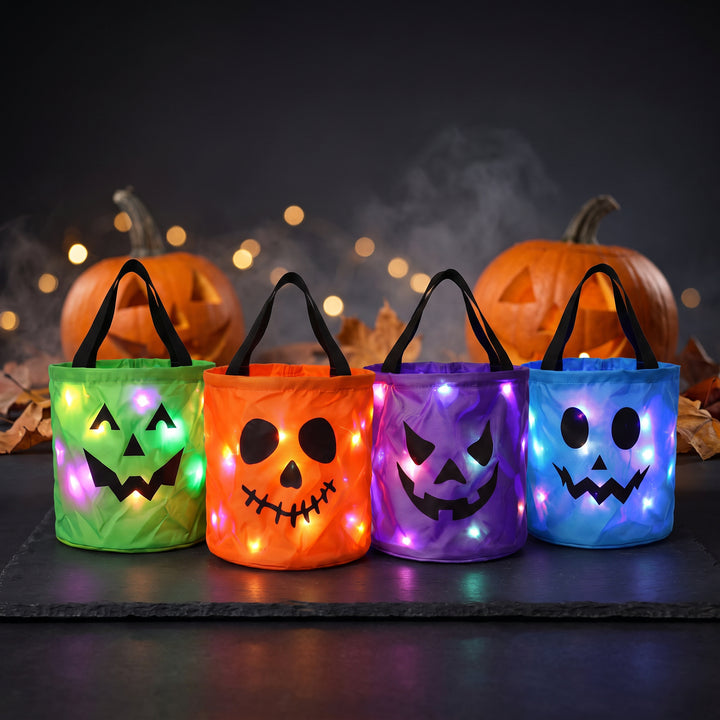 Glowing Halloween Candy Bucket