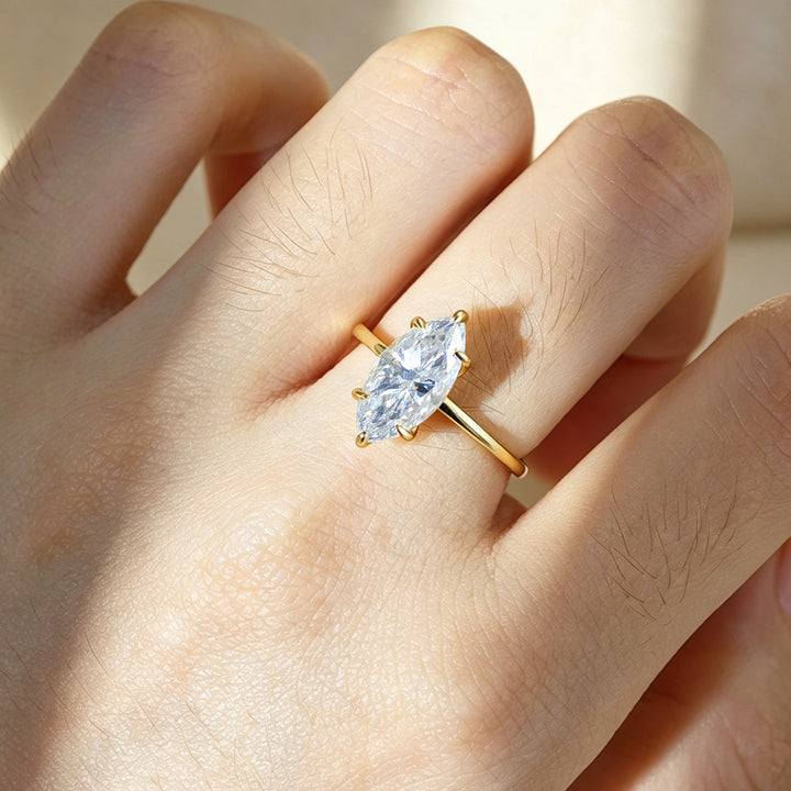 Moissanite stacked rings