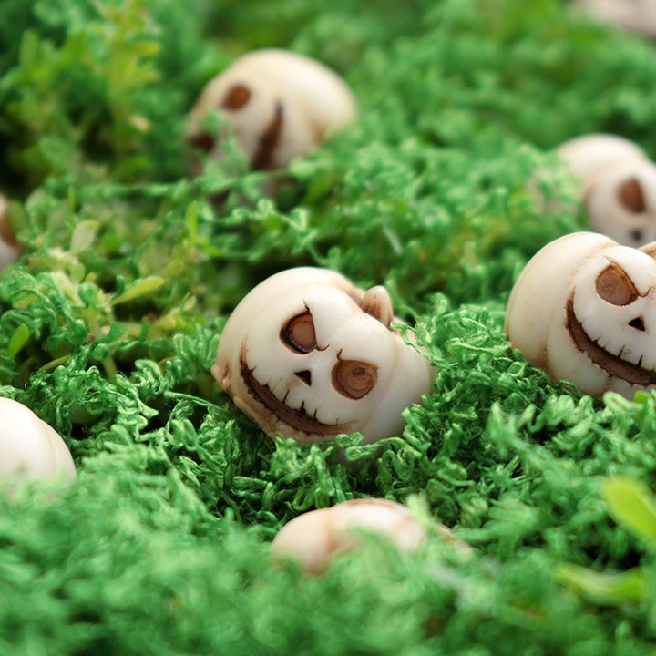 Miniature white pumpkin figurine