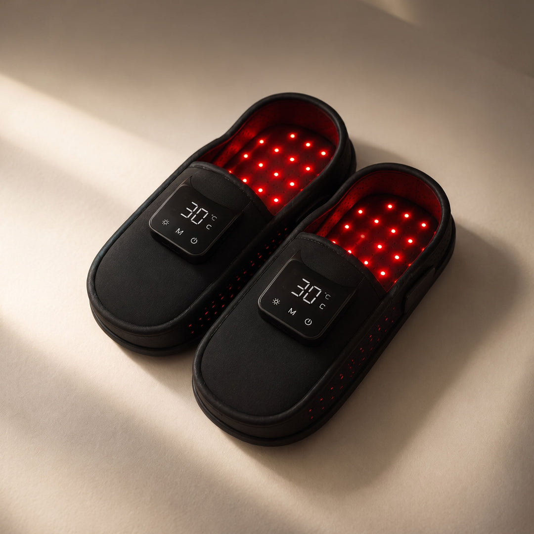 Red light heating therapy shoes