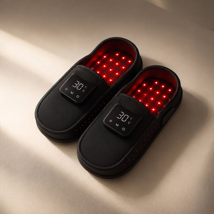 Red light heating therapy shoes
