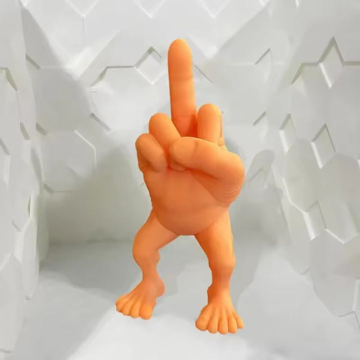 Parody middle finger desktop ornament