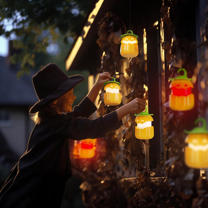 Halloween retractable pumpkin lantern