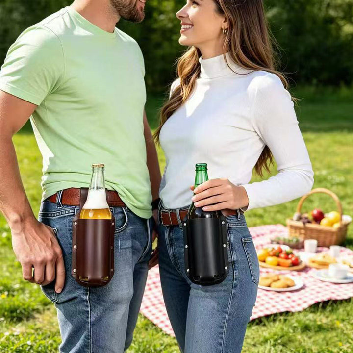Waist-mounted beer card holder
