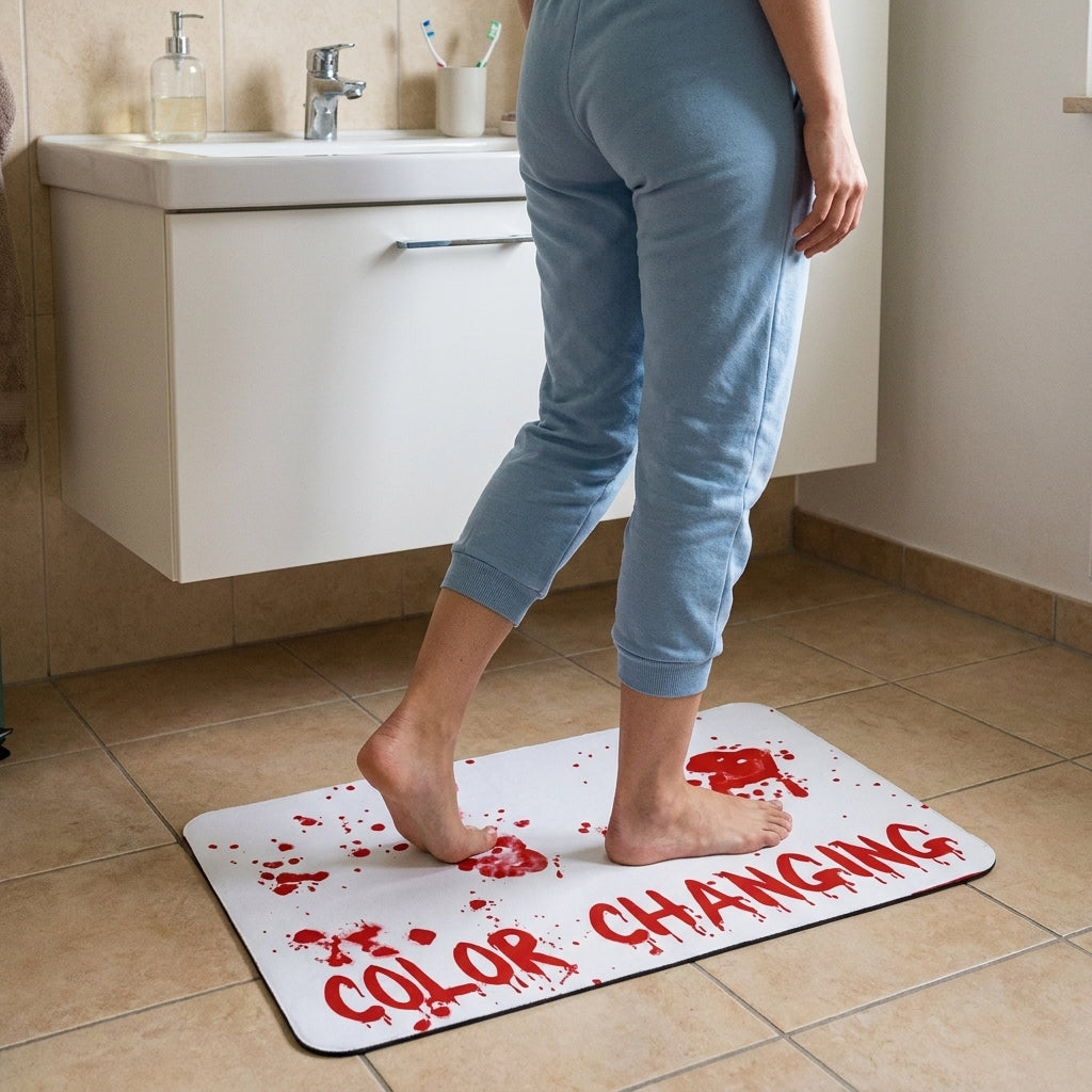 Fun water-sensitive color-changing floor mat