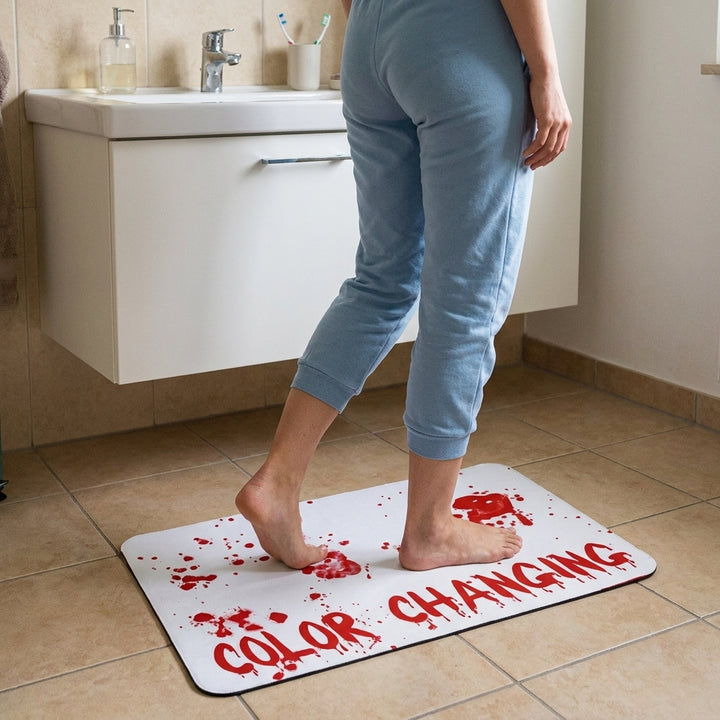 Fun water-sensitive color-changing floor mat