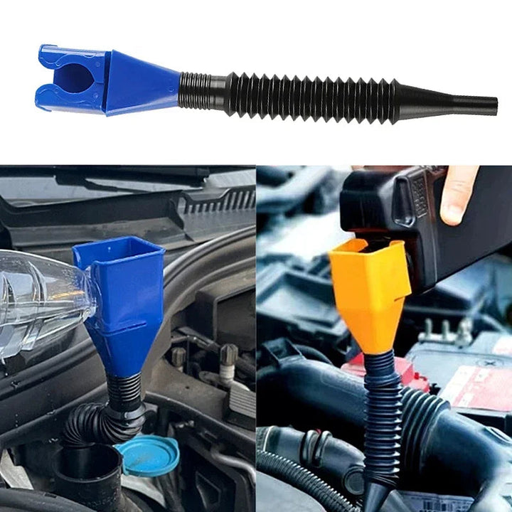 Foldable telescopic hose funnel