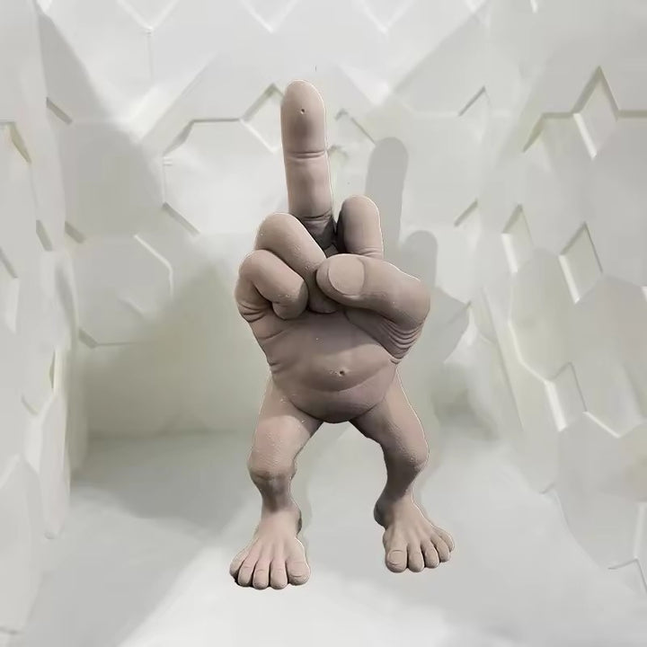 Parody middle finger desktop ornament