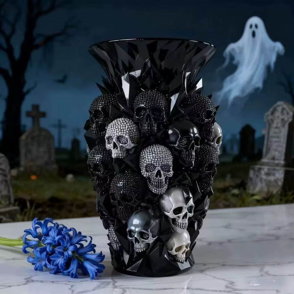 Gothic Diamond Skull Vase