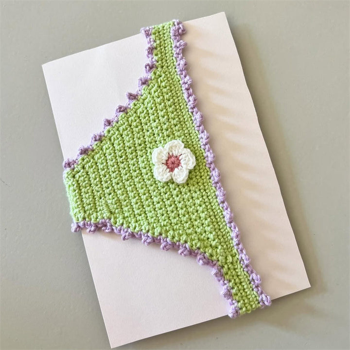 Knitted Triangle Panty Bookmark