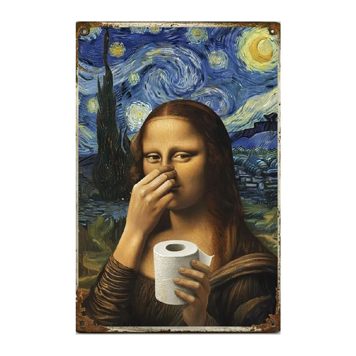 Funny Retro Bathroom Wall Decor
