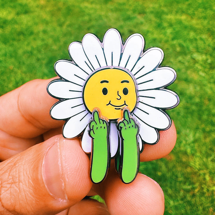 Attitude Daisy Enamel Pin