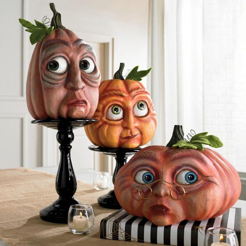 Six quirky pumpkin ornaments