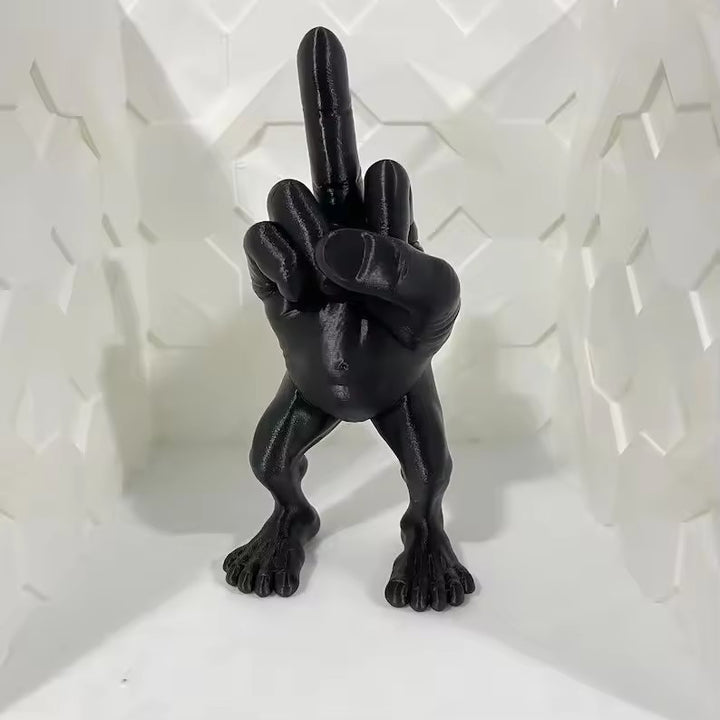 Parody middle finger desktop ornament