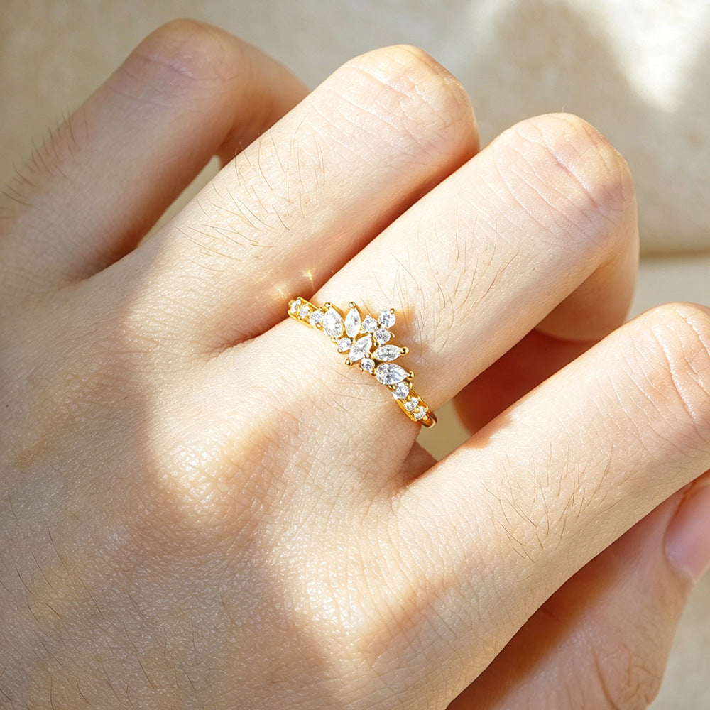 Moissanite stacked rings