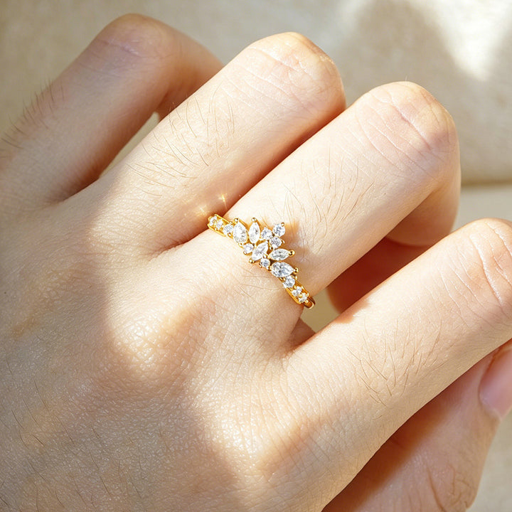 Moissanite stacked rings