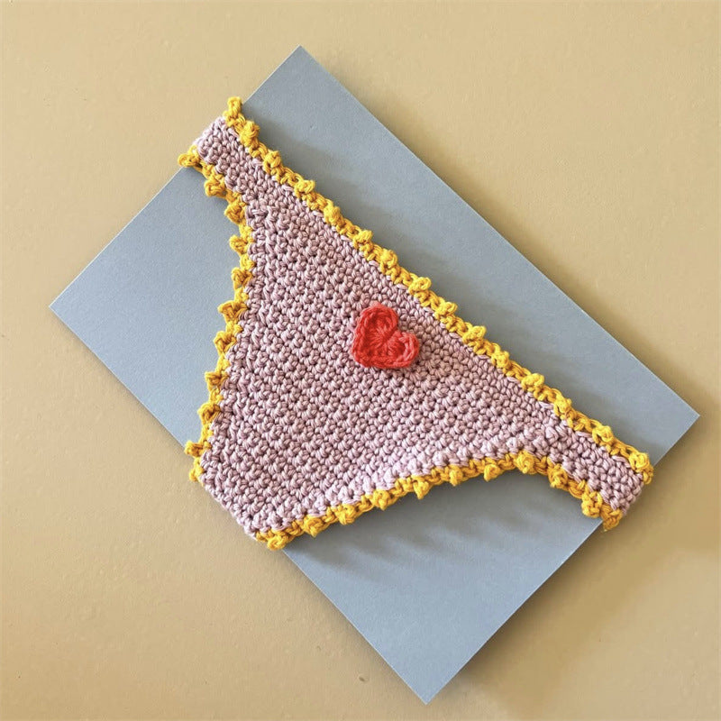 Knitted Triangle Panty Bookmark