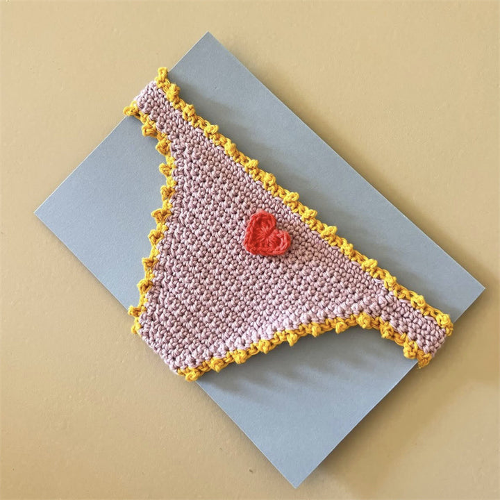 Knitted Triangle Panty Bookmark