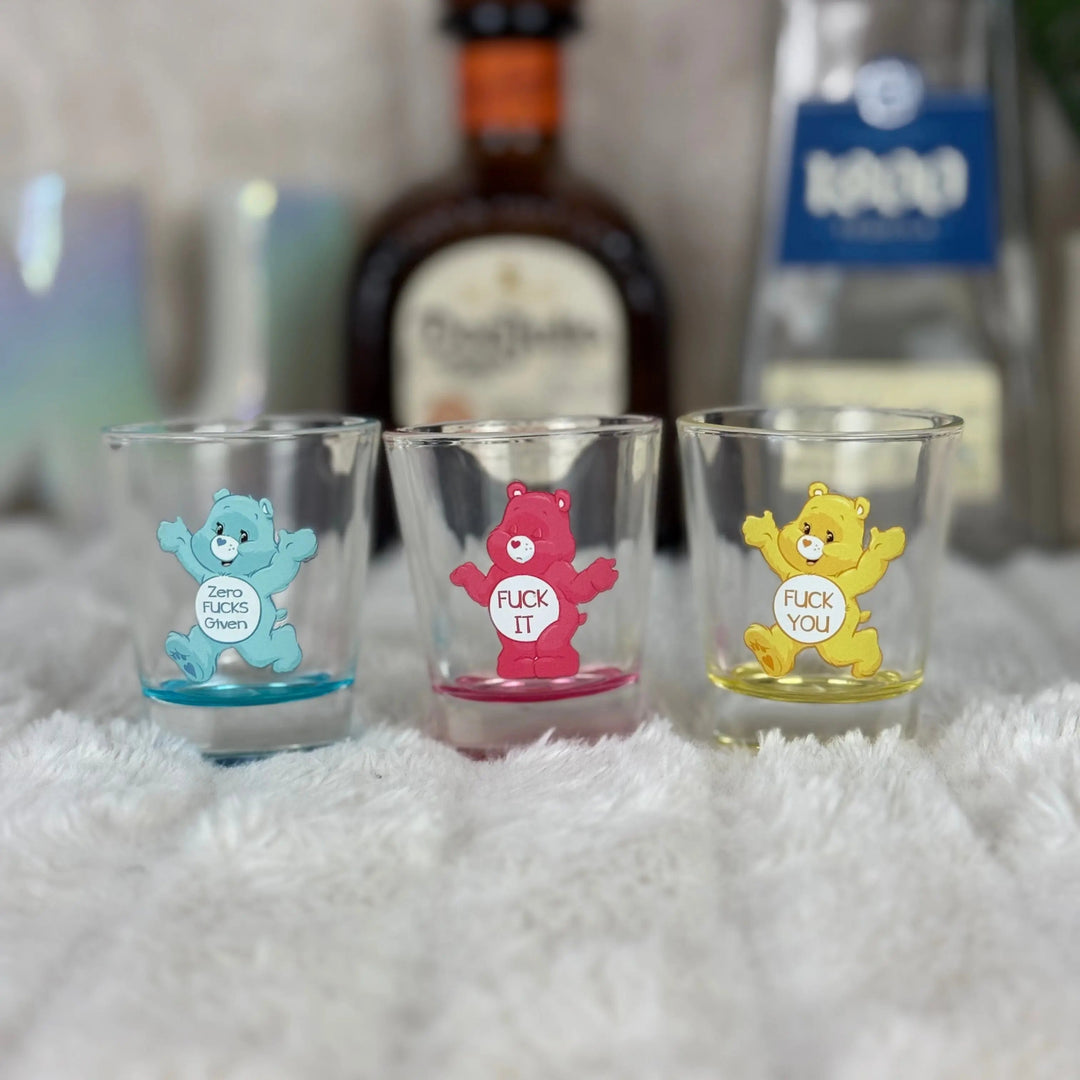 Swear Bears Novelty Shot Glass Set