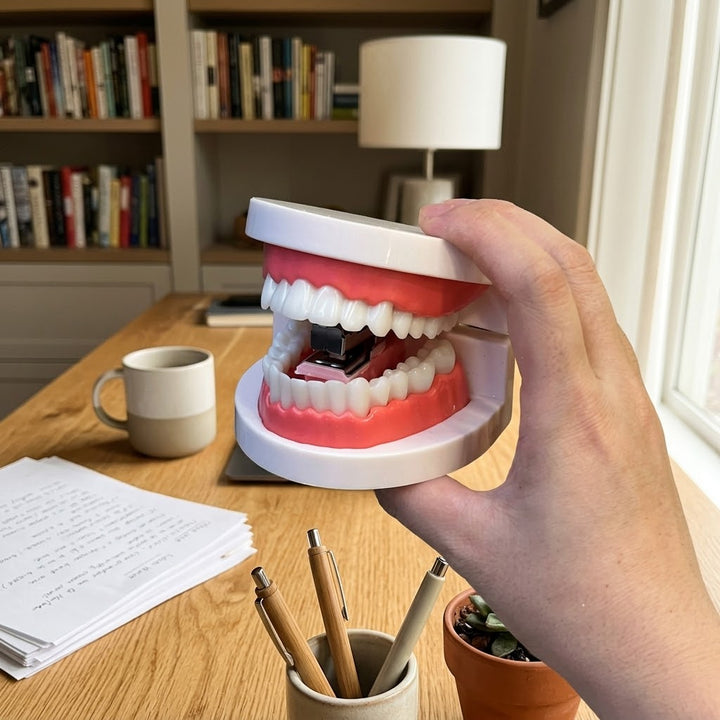 Funny denture stapler creative ornament