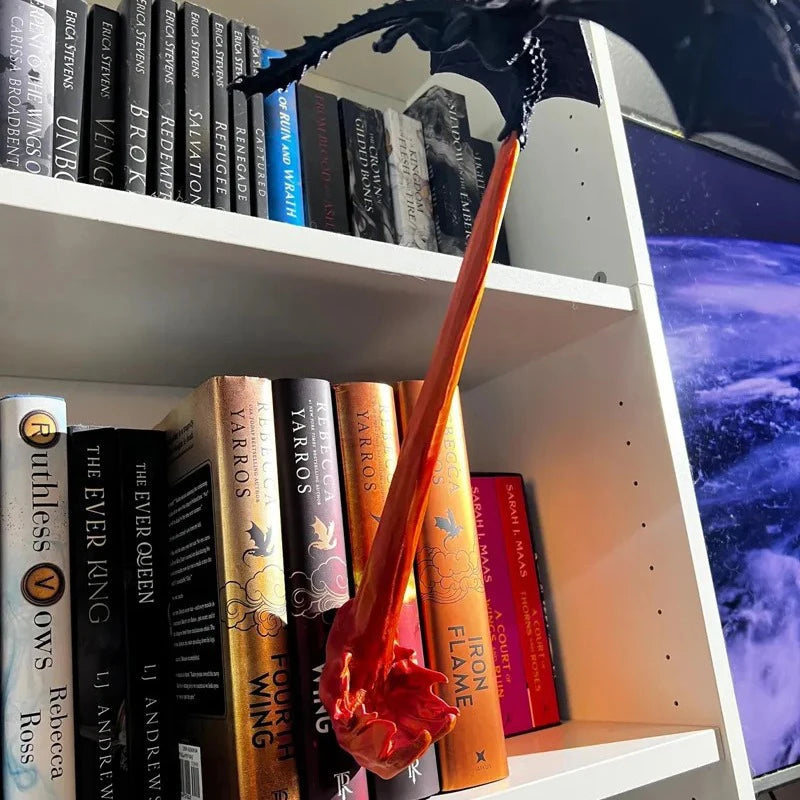 Dragon Flame Book Corner Bookshelf Decoration