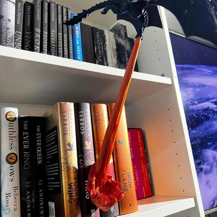 Dragon Flame Book Corner Bookshelf Decoration