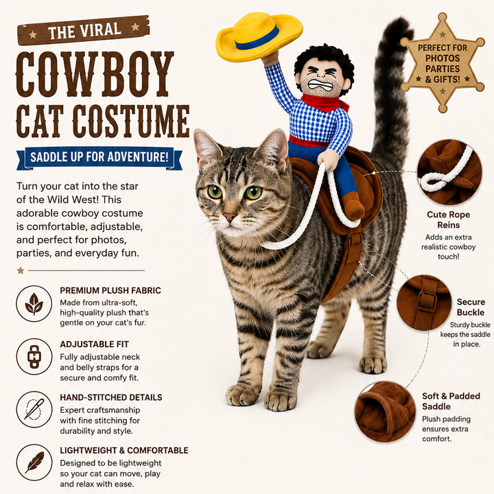 Funny Cowboy Rider Pet Clothes