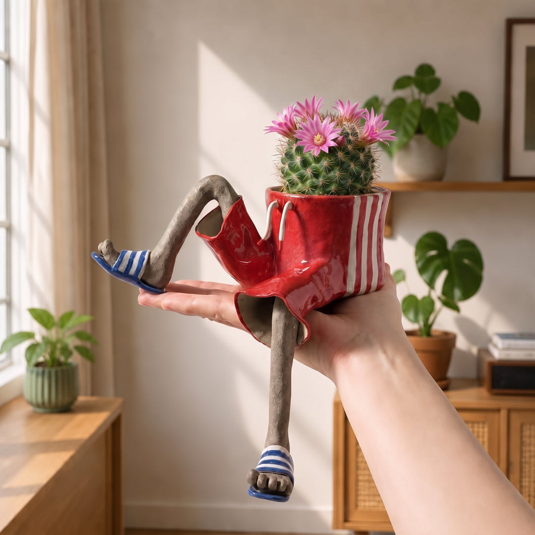 Lower body flower pot ornament