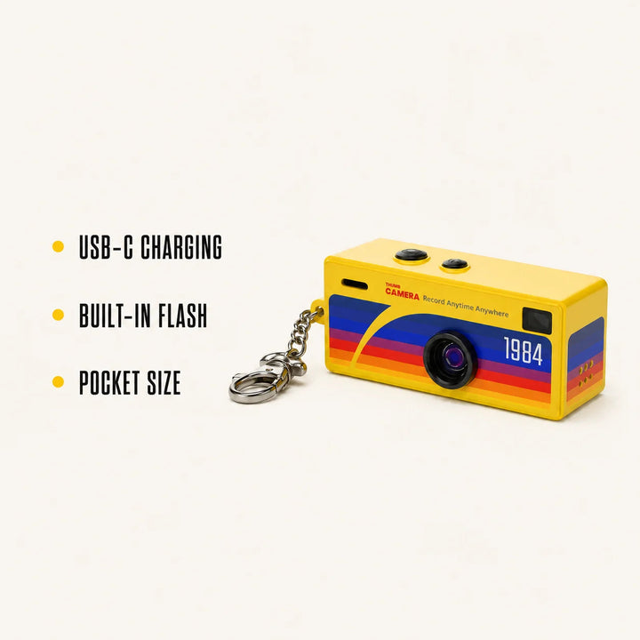 Retro thumb camera charm