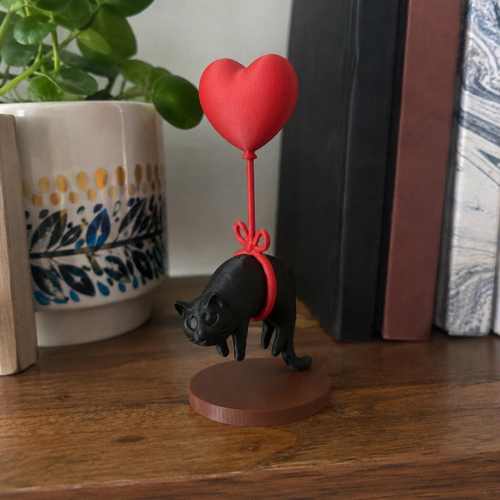 Floating Black Cat Desktop Ornament