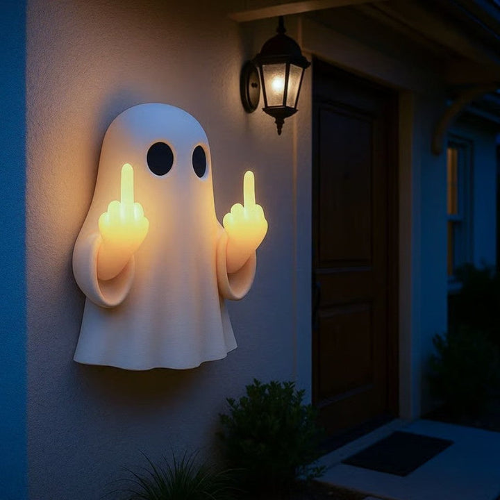 Ghostly middle finger glowing night light