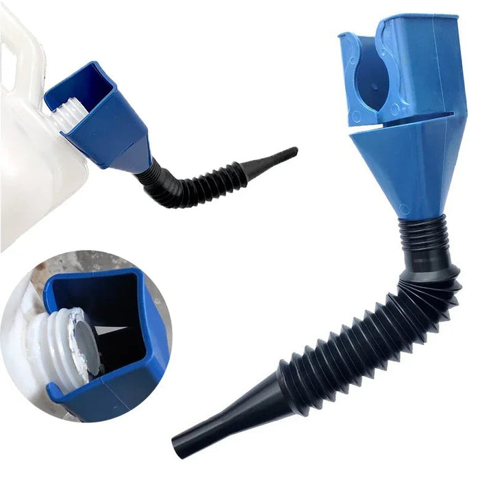 Foldable telescopic hose funnel