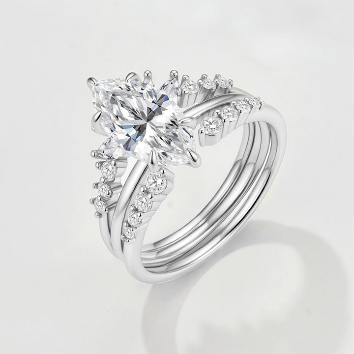 Moissanite stacked rings