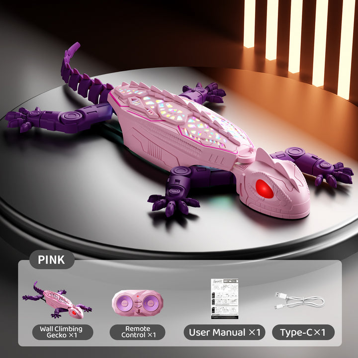 Remote-controlled climbing chameleon toy
