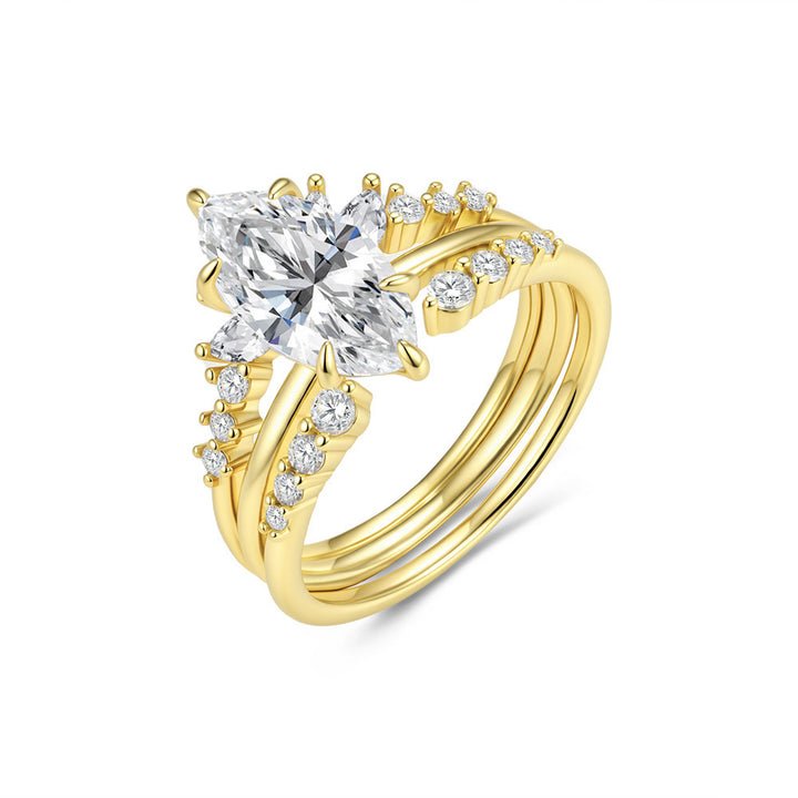 Moissanite stacked rings