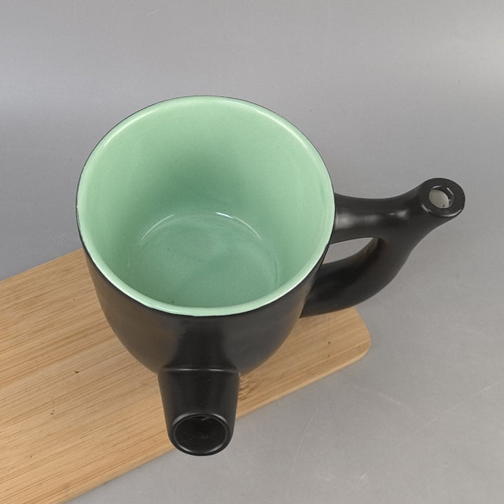 Double-walled ceramic pipe cup