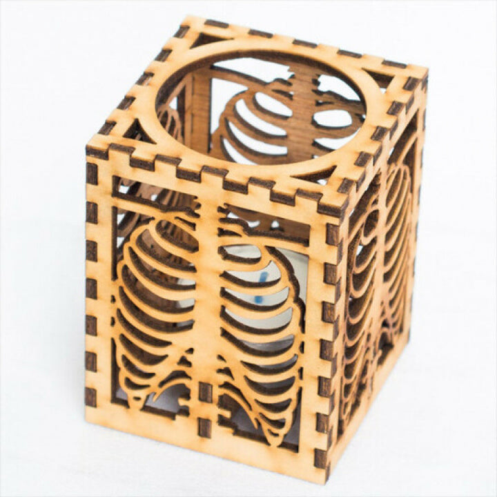 Halloween skull rib projection lampshade