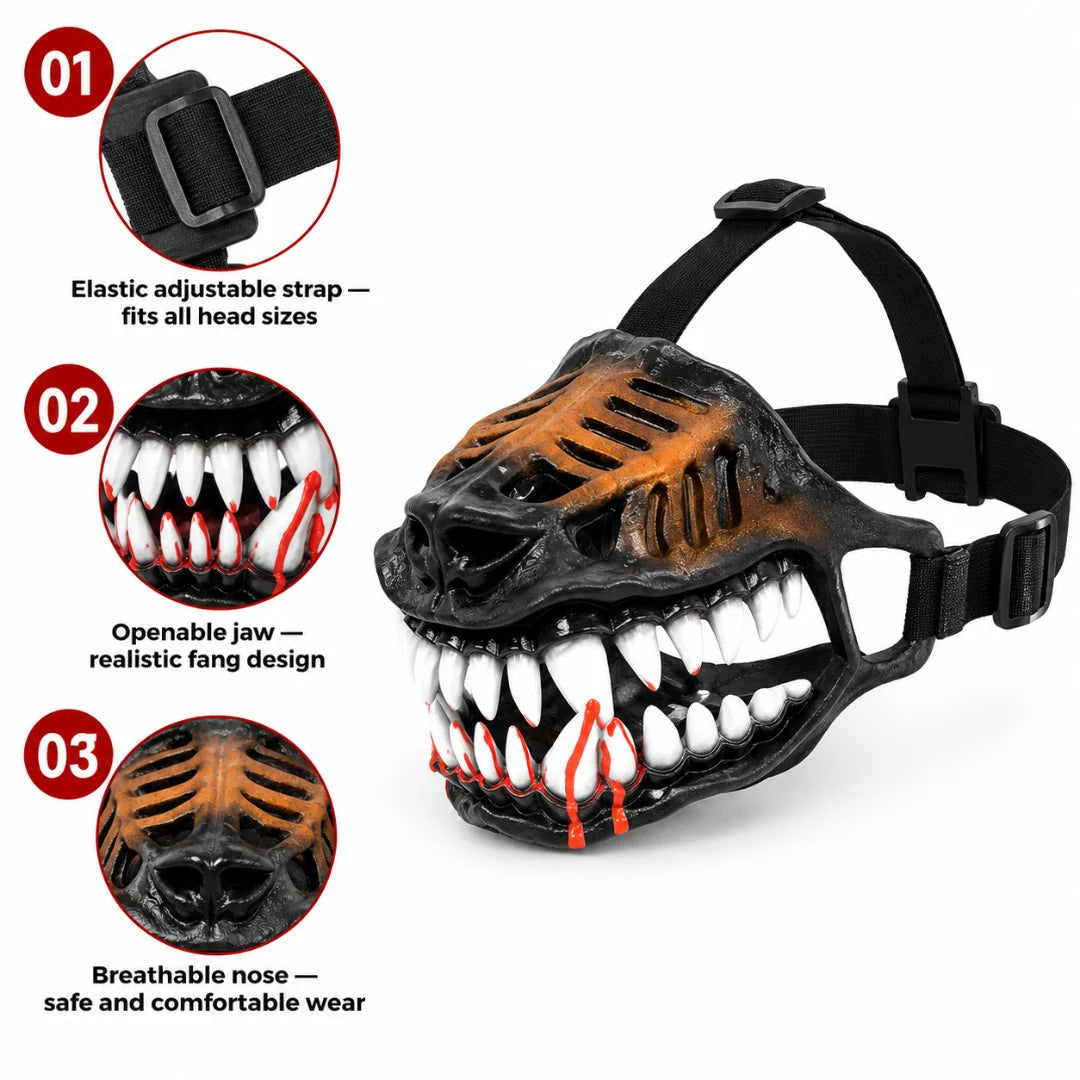 Terrifying fang muzzle for dogs