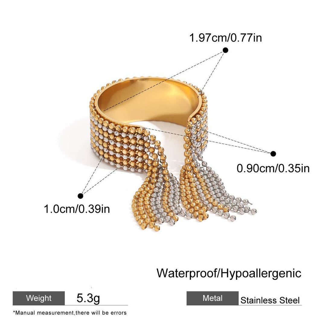 Tassel-shaped adjustable ring